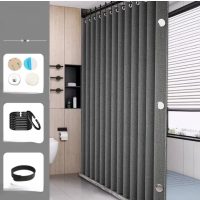 Voděodolný skládací sprchový závěs - Šedý, 80 x 150 cm