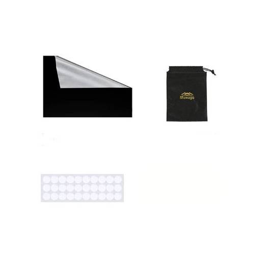 Foto - Set zatemňovací fólie, pytlíku a lepidla - Černá, 150 x 100 cm