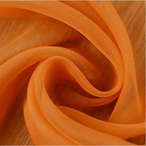 Foto - Voálový průsvitný závěs se zavěšením grommet top - Oranžový, 400 x 265 cm