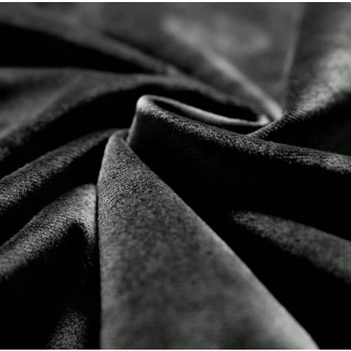Foto - Zatemňující, tepelně izolační, sametový závěs se zavěšením na suchý zip - Černý, 132 x 183 cm